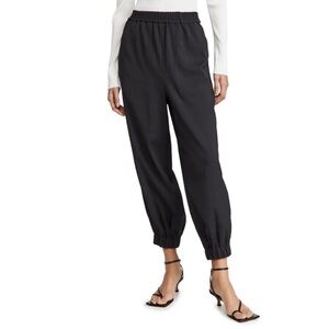 Tibi Chalky Drape Joggers pull on elastic waist black medium